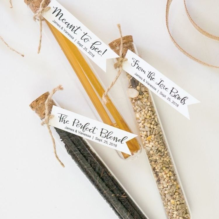 DIY Glass Test Tube Spice & Tea Favor Vials – Customizable Wedding, Shower & Party Guest Gifts - Pretty Party Boxx