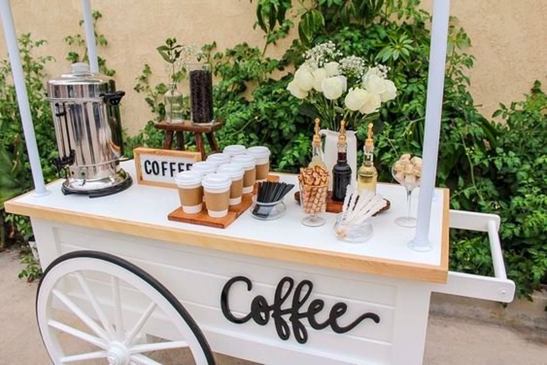 DIY Coffee Bar Decor Kit – Complete Coffee Station Setup for 20 Guests with Signage & Accessories for Weddings, Showers & Brunches - Pretty Party Boxx