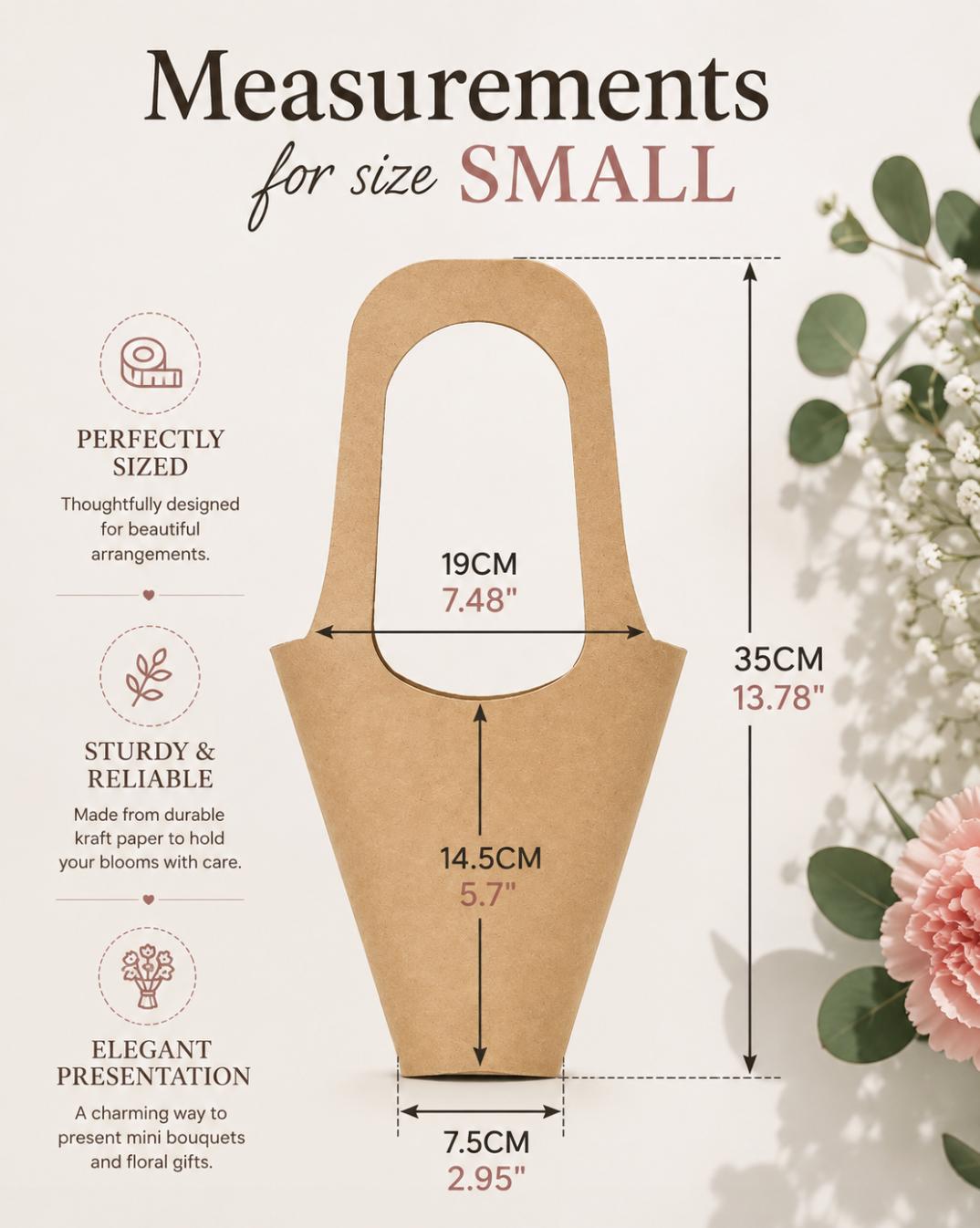 Kraft Flower Bouquet Bags – Make Your Own Bouquet Bar Bags for Showers & Parties