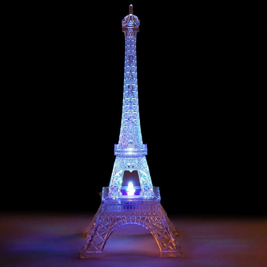 LED Metal Eiffel Tower Table Centerpiece – Decorative Light Up Cake Topper - Pretty Party Boxx