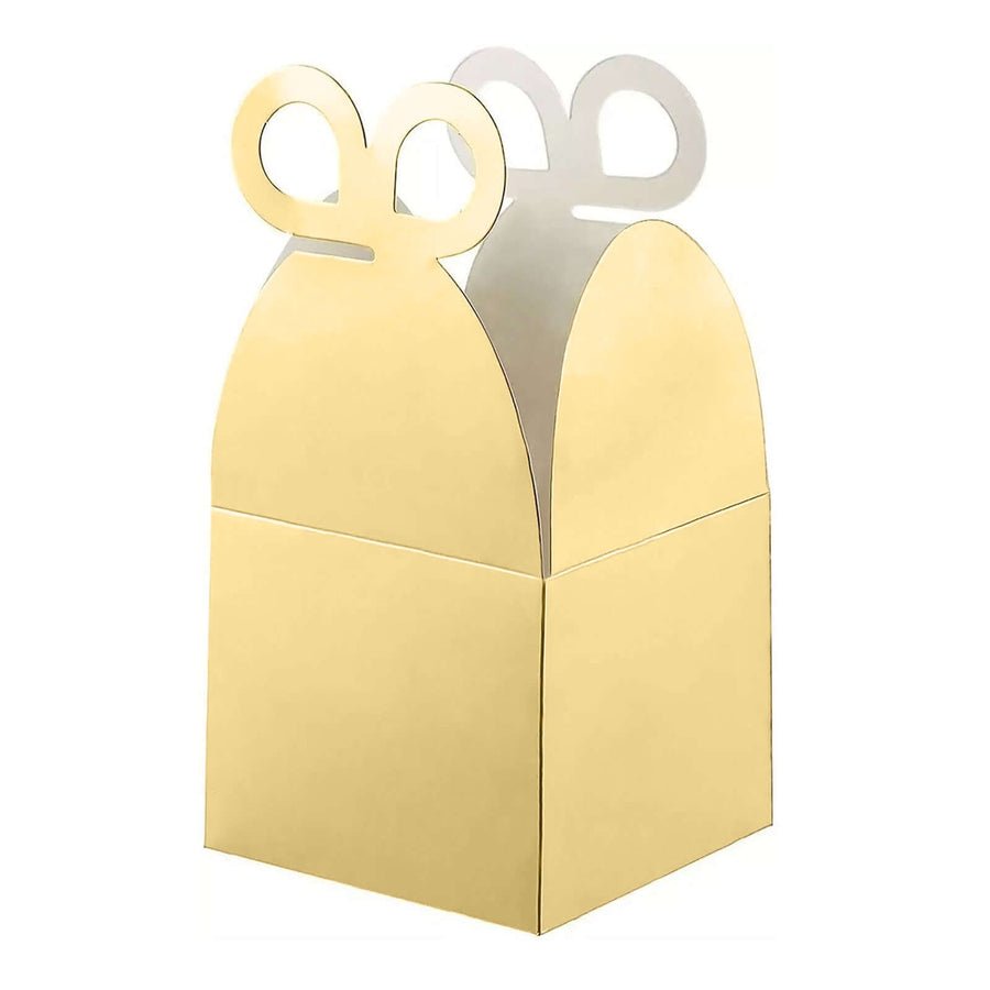 25 Pack Metallic Gold Foil Butterfly Top Premium Party Favor Boxes, Cardstock Candy Gift Boxes - 250 GSM - Pretty Party Boxx