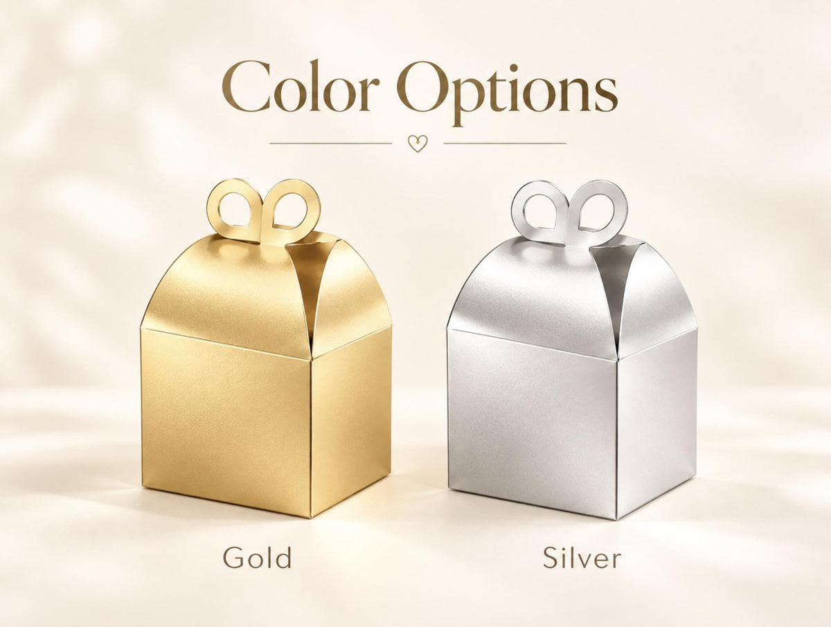 Metallic Gold Foil Butterfly Favor Boxes | 25-Pack Candy Gift Boxes