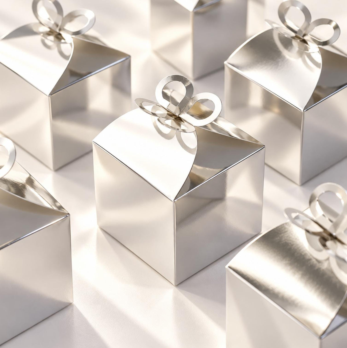 Metallic Gold Foil Butterfly Favor Boxes | 25-Pack Candy Gift Boxes