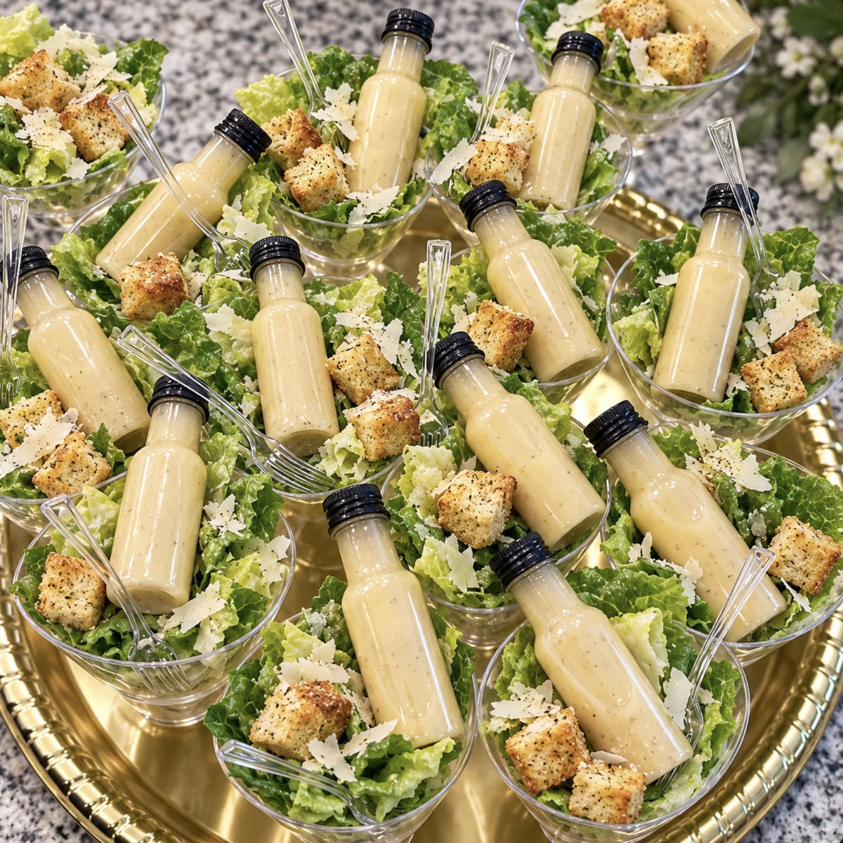 Close-up of charcuterie cup with meat, cheese, and crackers. Individual disposable wooden cone for catering.