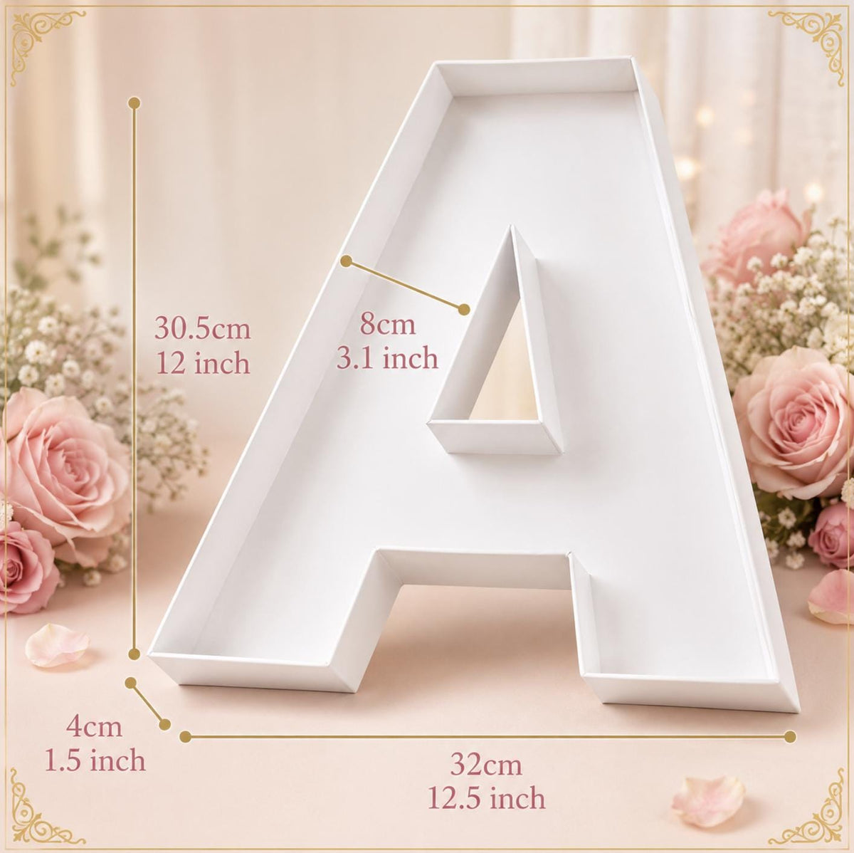 Set of white plastic disposable dinner knives with an elegant gold rim. Cutlery for parties.