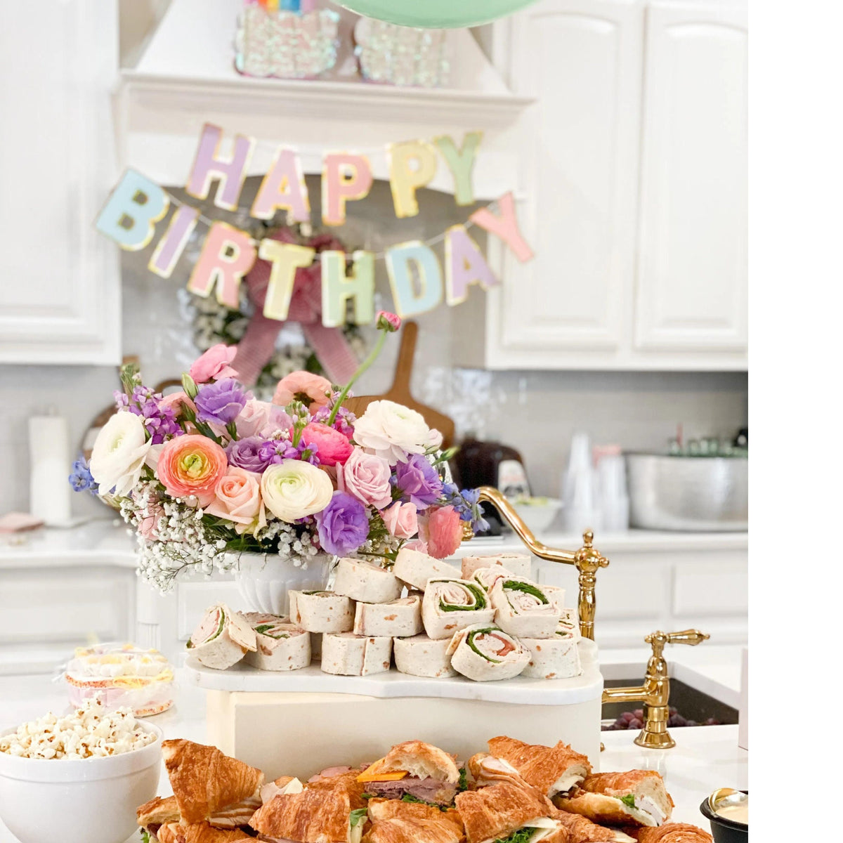 Pastel Happy Birthday Banner – Rainbow Letter Banner for Kids Birthday Parties