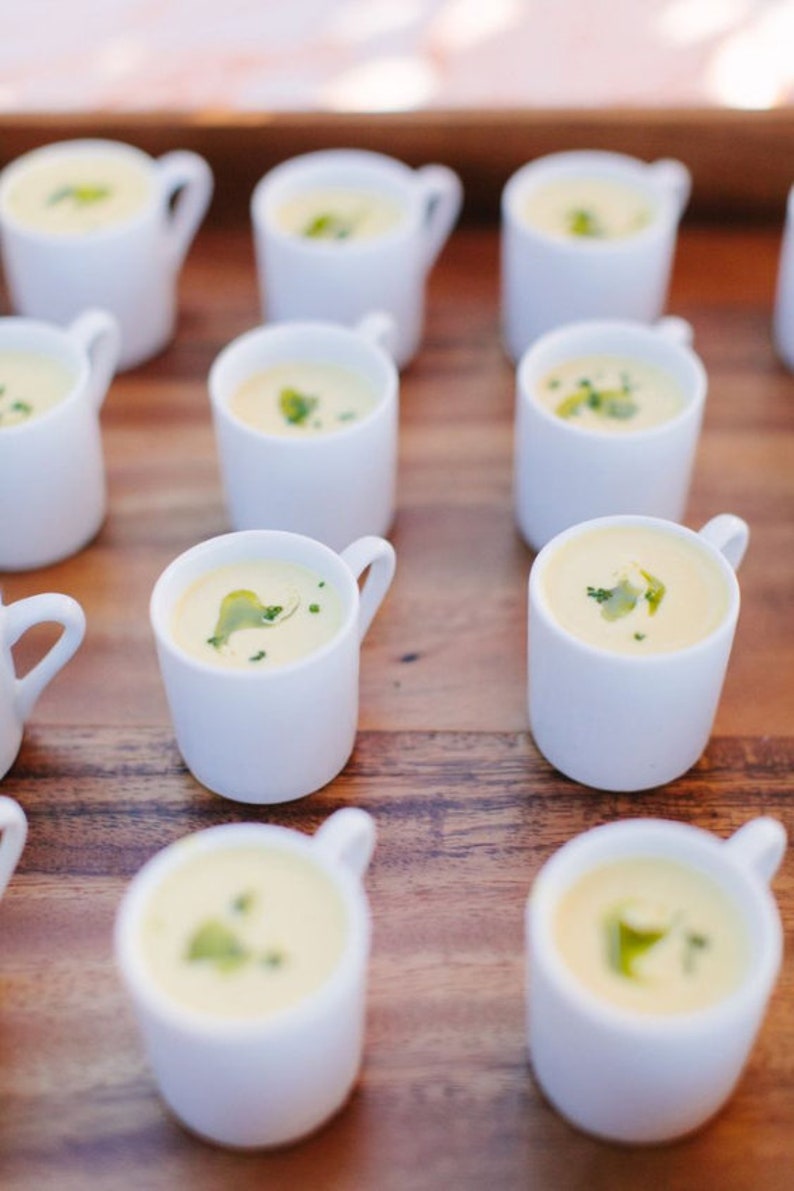 5 oz white soup appetizer mug dimensions