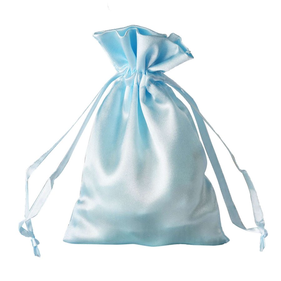 White Satin Drawstring Wedding & Party Favor Gift Bags - Pretty Party Boxx