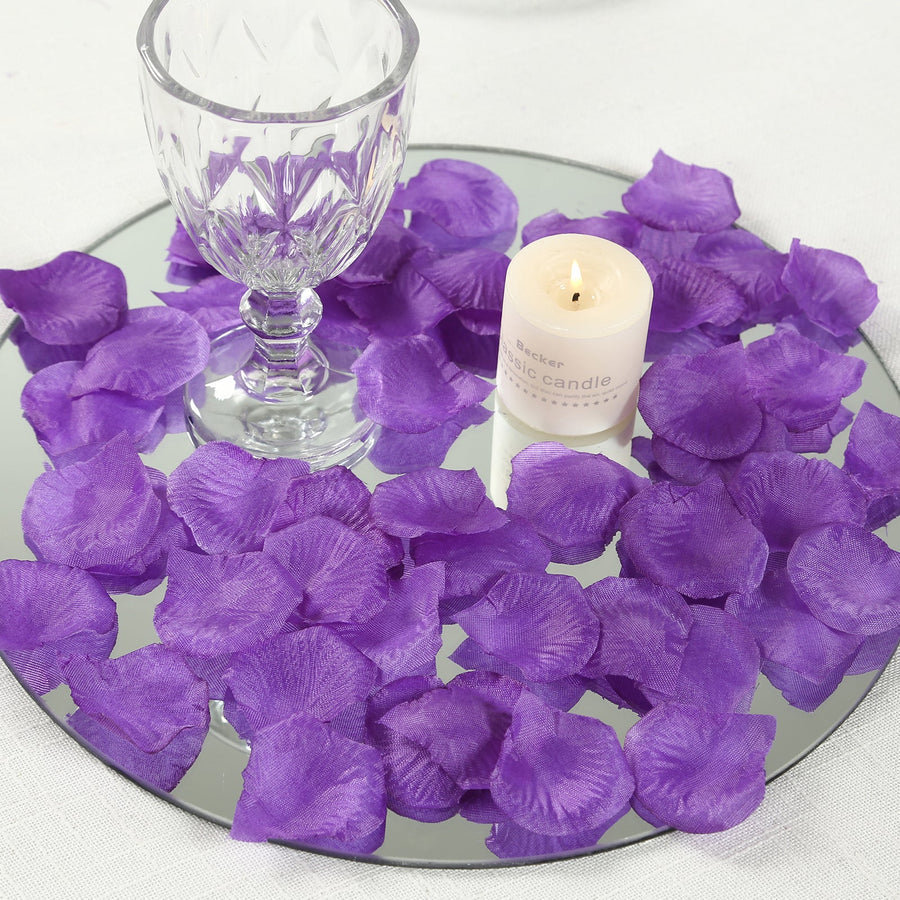 Decorative silk petals scatter for stylish party and wedding table arrangements
