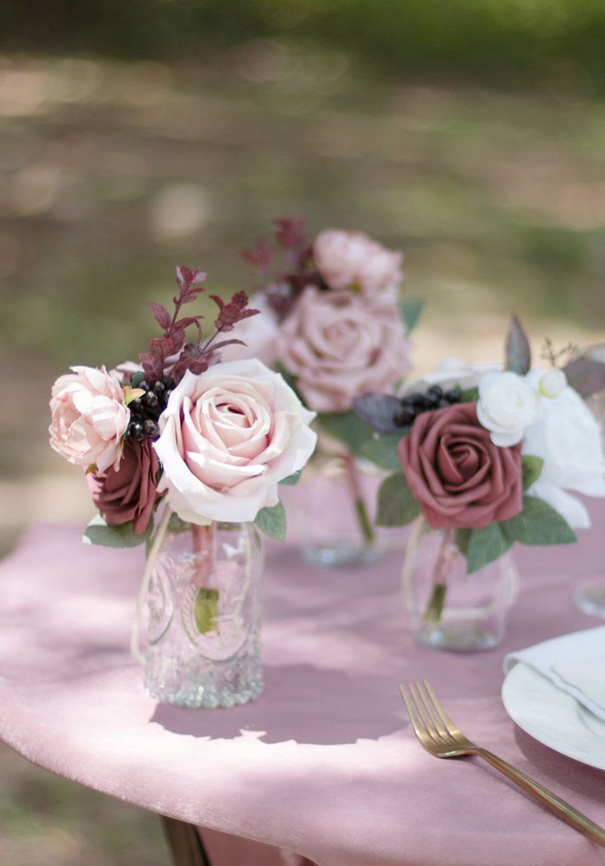 Small Glass Bud Vases – Assorted Mini Vases for Centerpieces, Showers & Wedding Florals