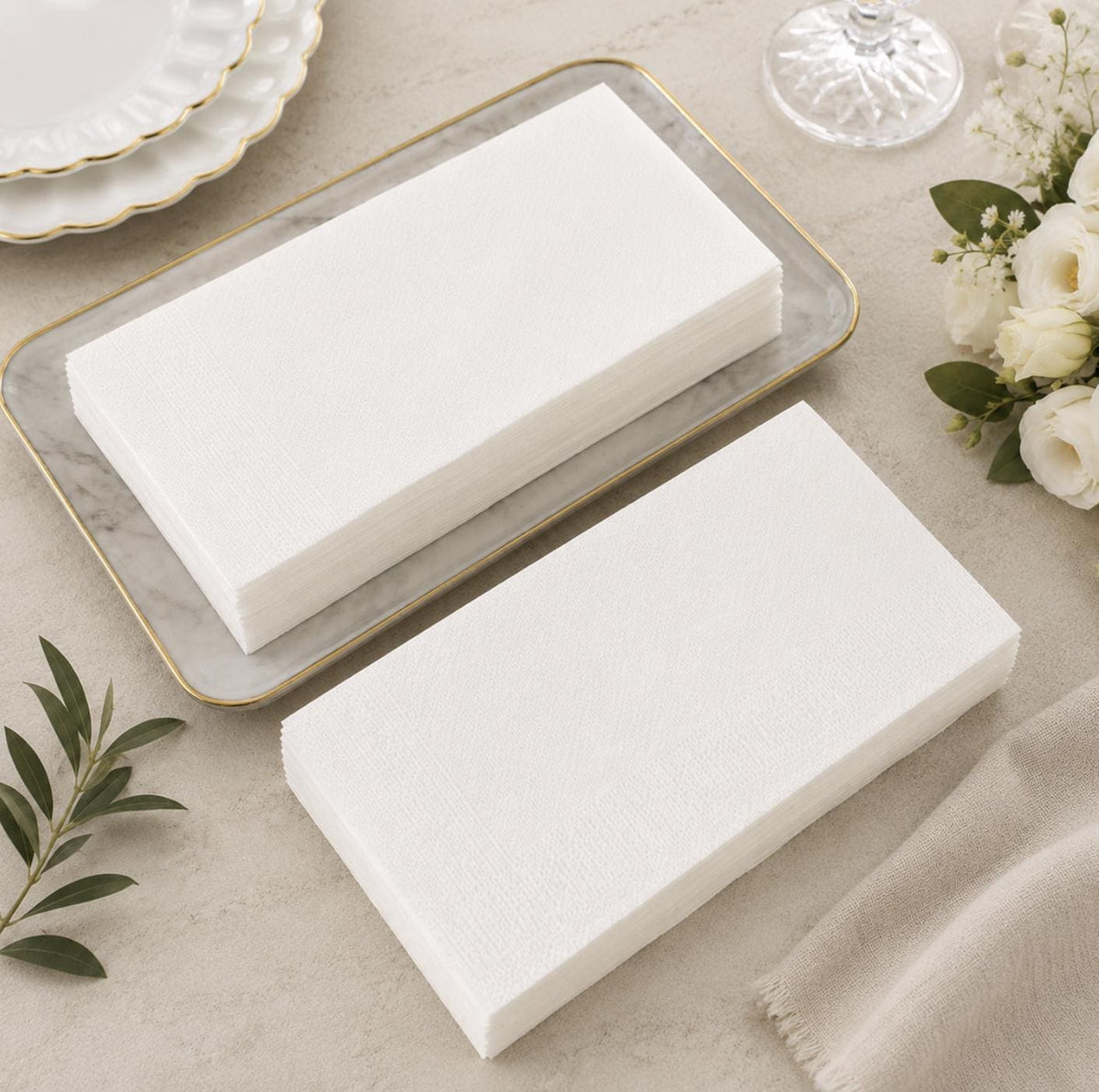 50 - Pack 2 - Ply Paper Napkins – Disposable Cocktail & Beverage Napkins - Pretty Party Boxx
