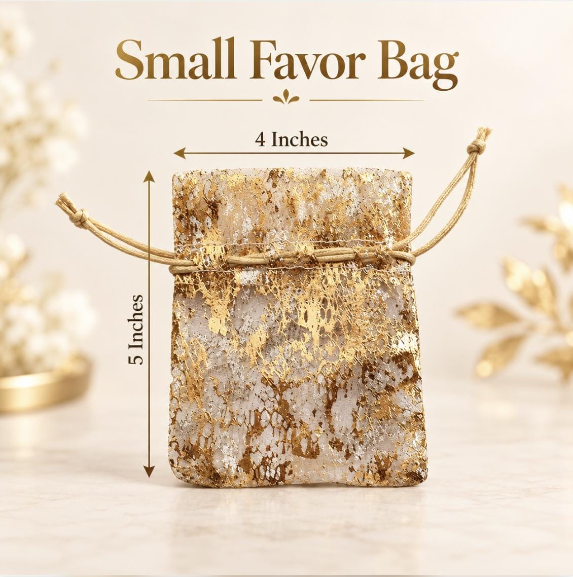 12 - Pack Metallic Gold or Silver Foil Drawstring Candy Bags – Wedding & Party Favor Bags - Pretty Party Boxx