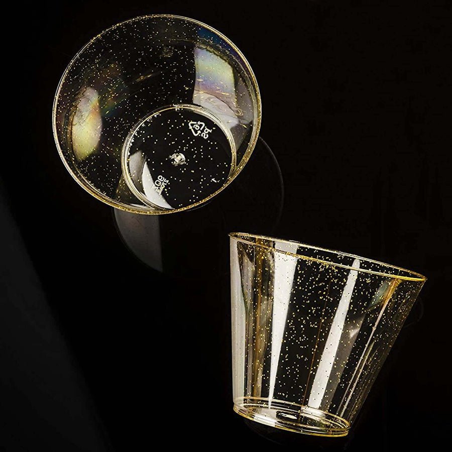 Elegant Disposable Plastic Party Cups – Crystal - Clear Cocktail Tumblers for Weddings, Events & Celebrations - Pretty Party Boxx