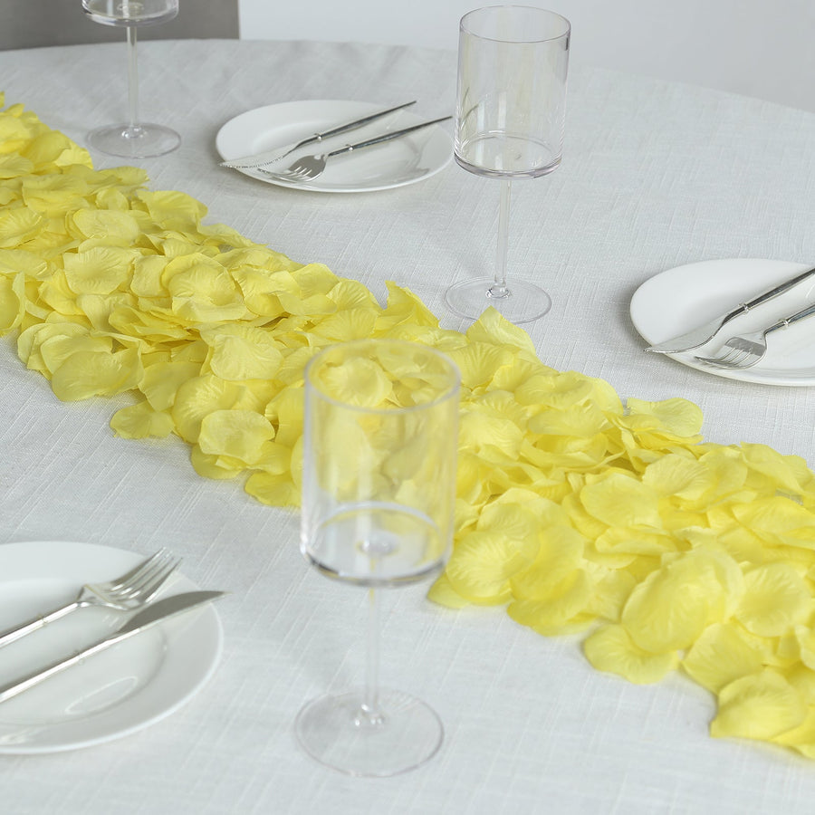 Decorative silk rose petals used in event centerpiece and party décor