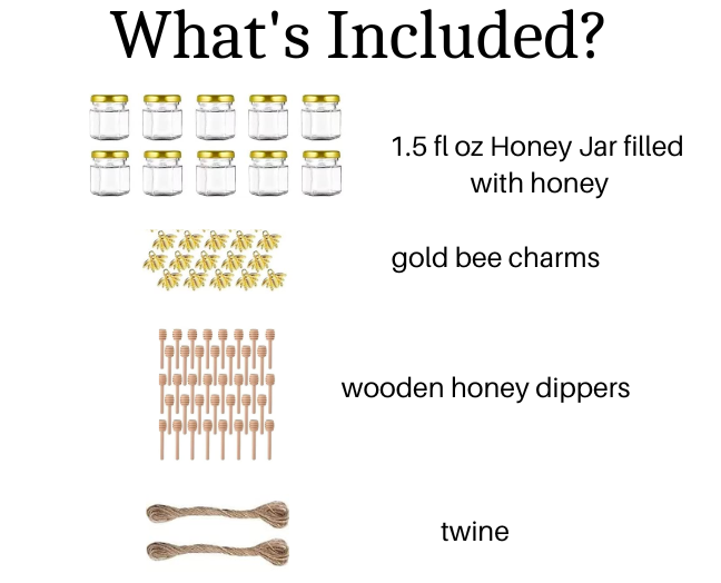 Mini Honey Jar Favors FILLED WITH HONEY