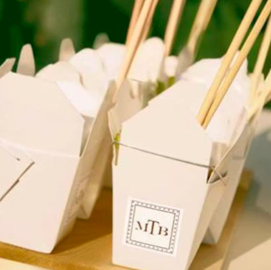 Chinese Take Out Mini Boxes w/Chopsticks Set