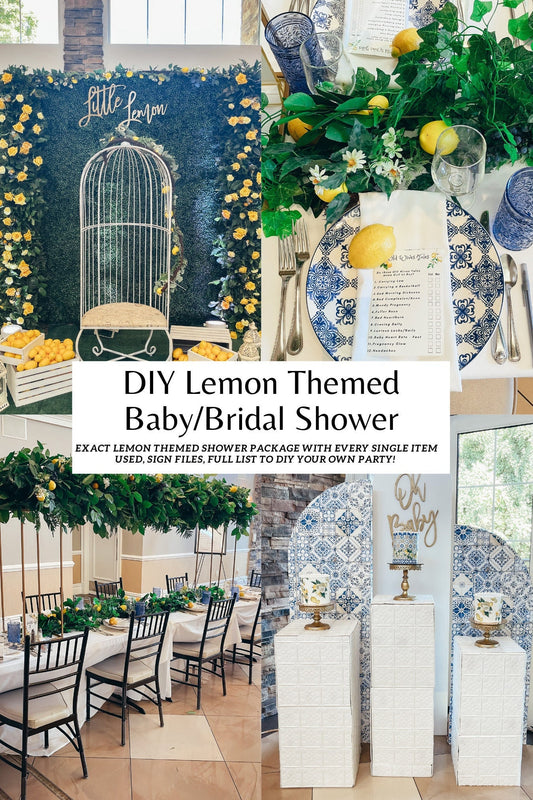 DIY Lemon Themed Baby Shower Gender Reveal Party Decor Guide - Instant Download