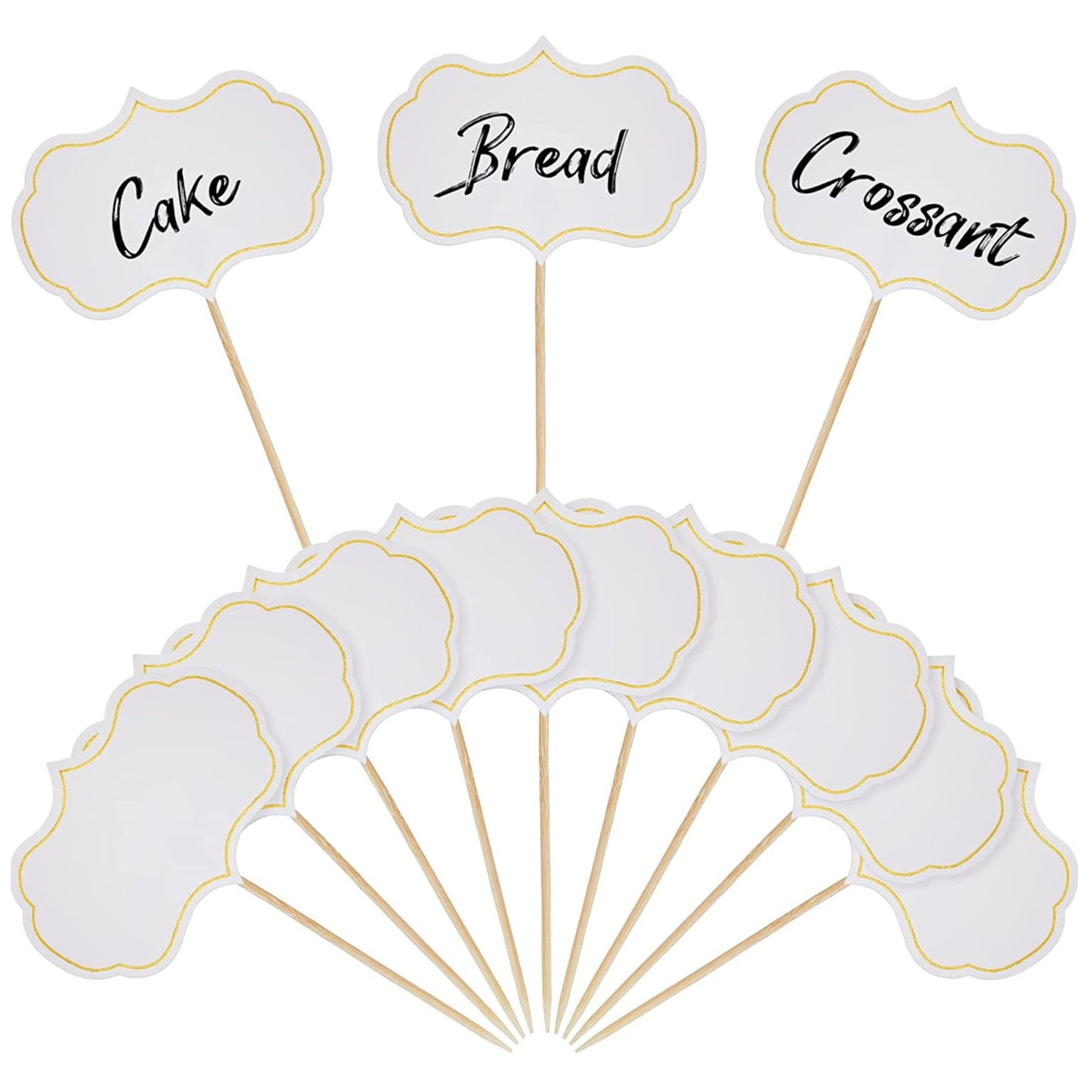 Charming Chalkboard Charcuterie Display Set - 10 Toothpick Signs - Perfect for Weddings, Showers, and Brunches - Food, Cupcake, and Dessert Presentation