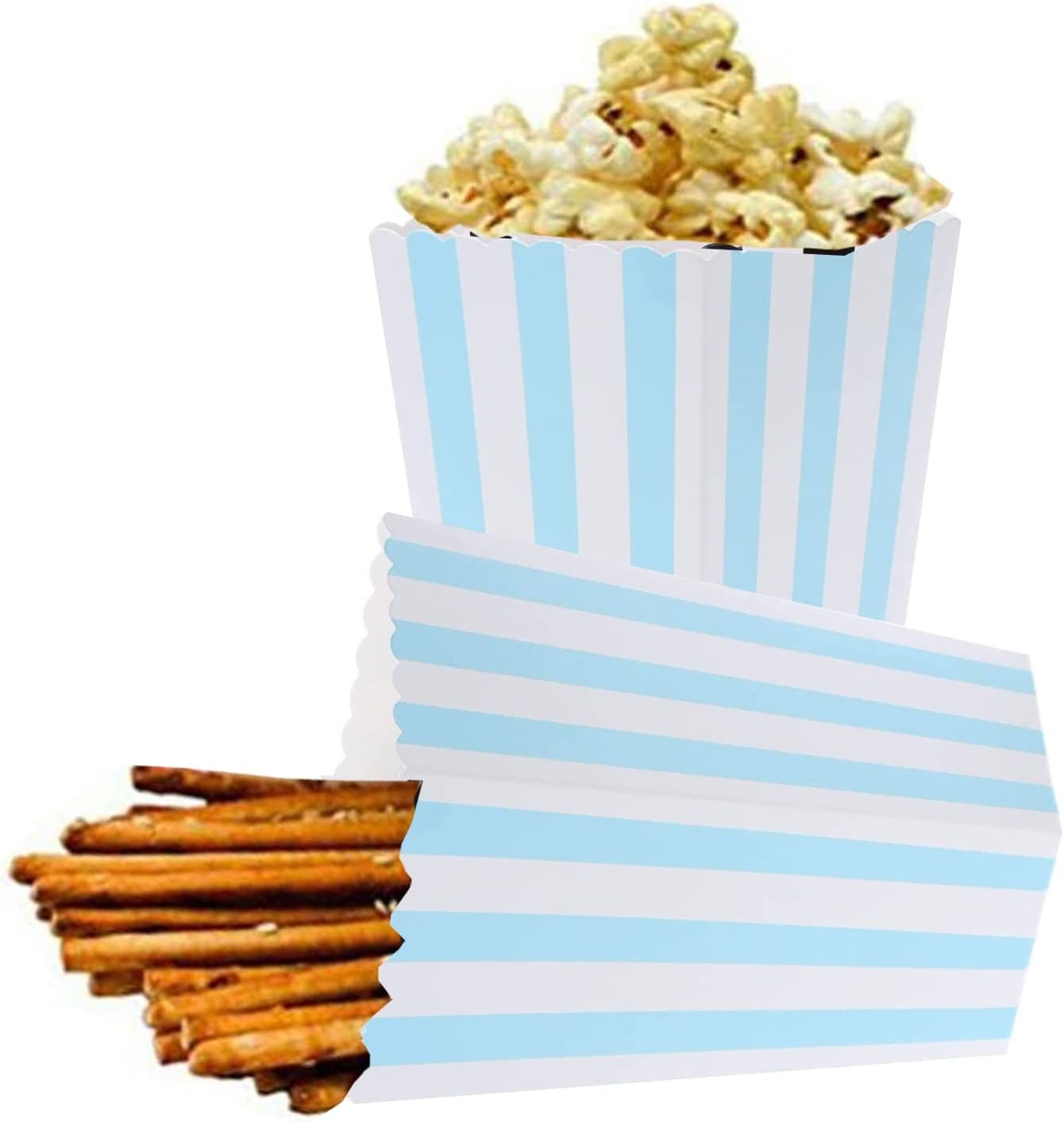 Striped Popcorn Cups