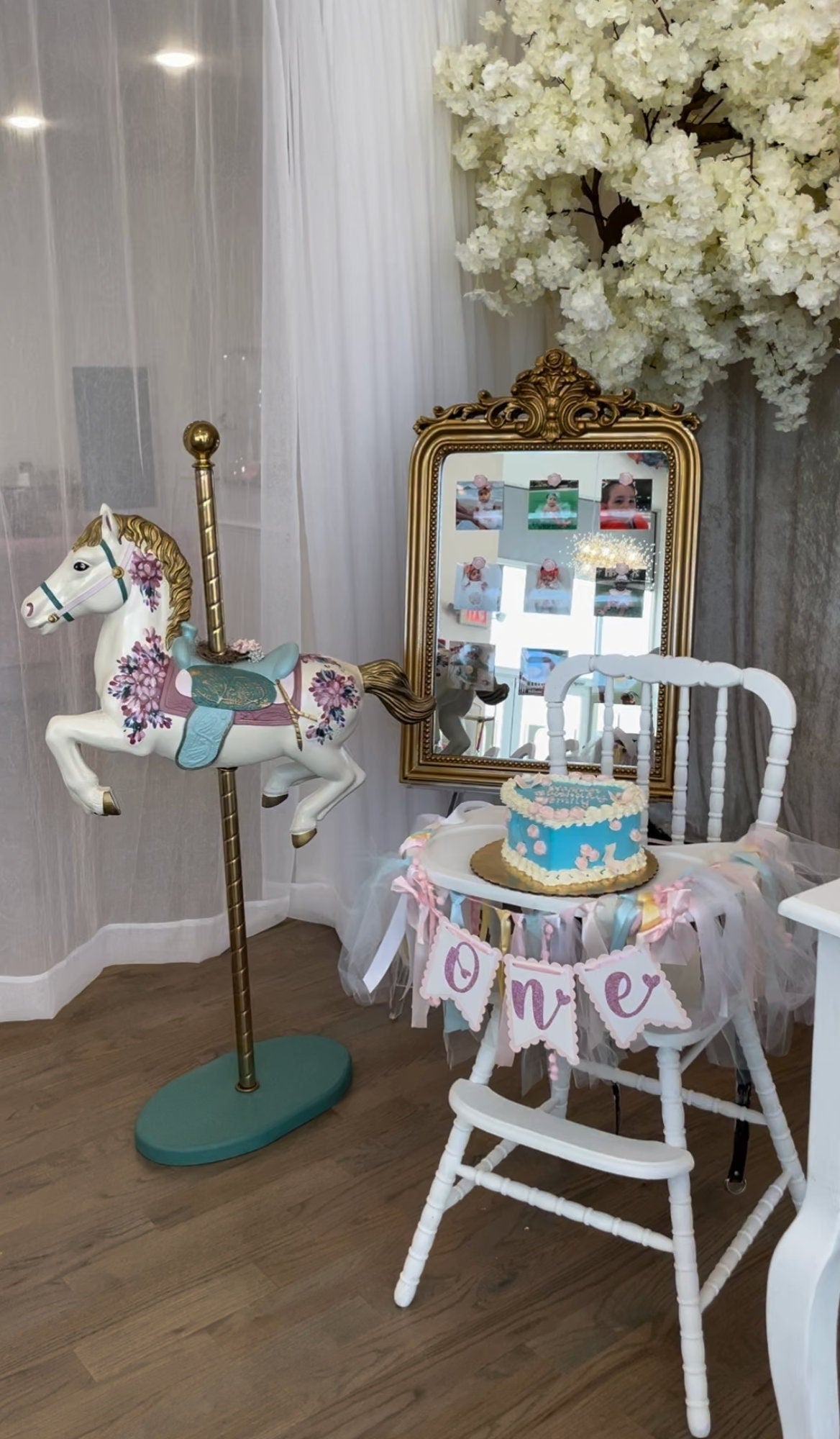 White vintage outlet high chair