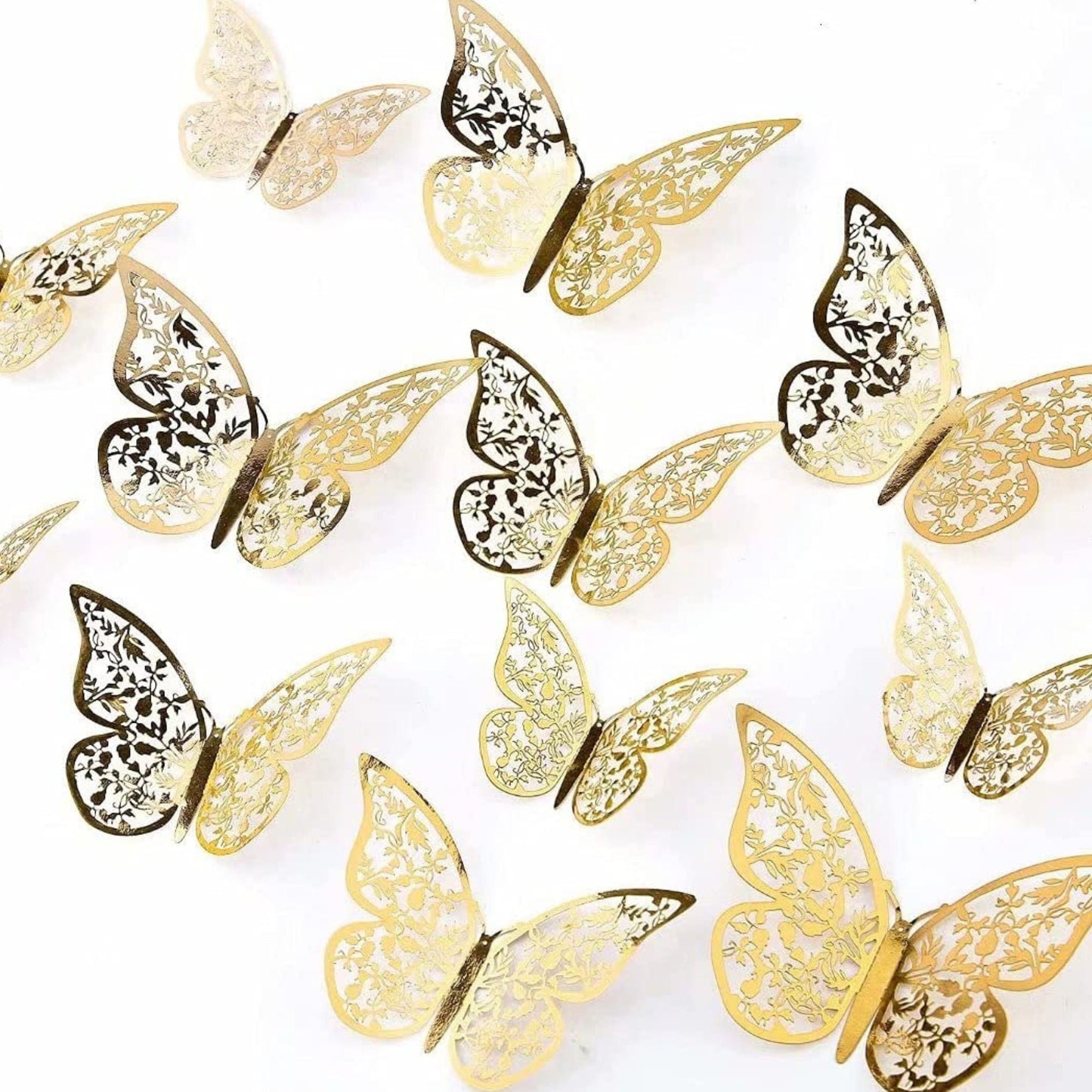 Metallic 3D Butterfly Stickers