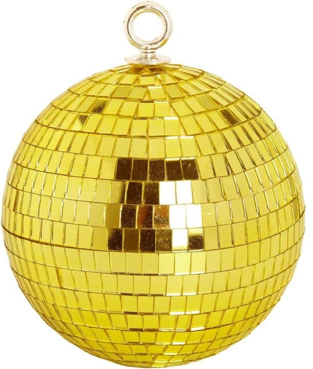 Mirror Disco Ball Gold Blue Pink Hanging Party Disco Ball w Attached S –  ThePrettyPartyBoxx