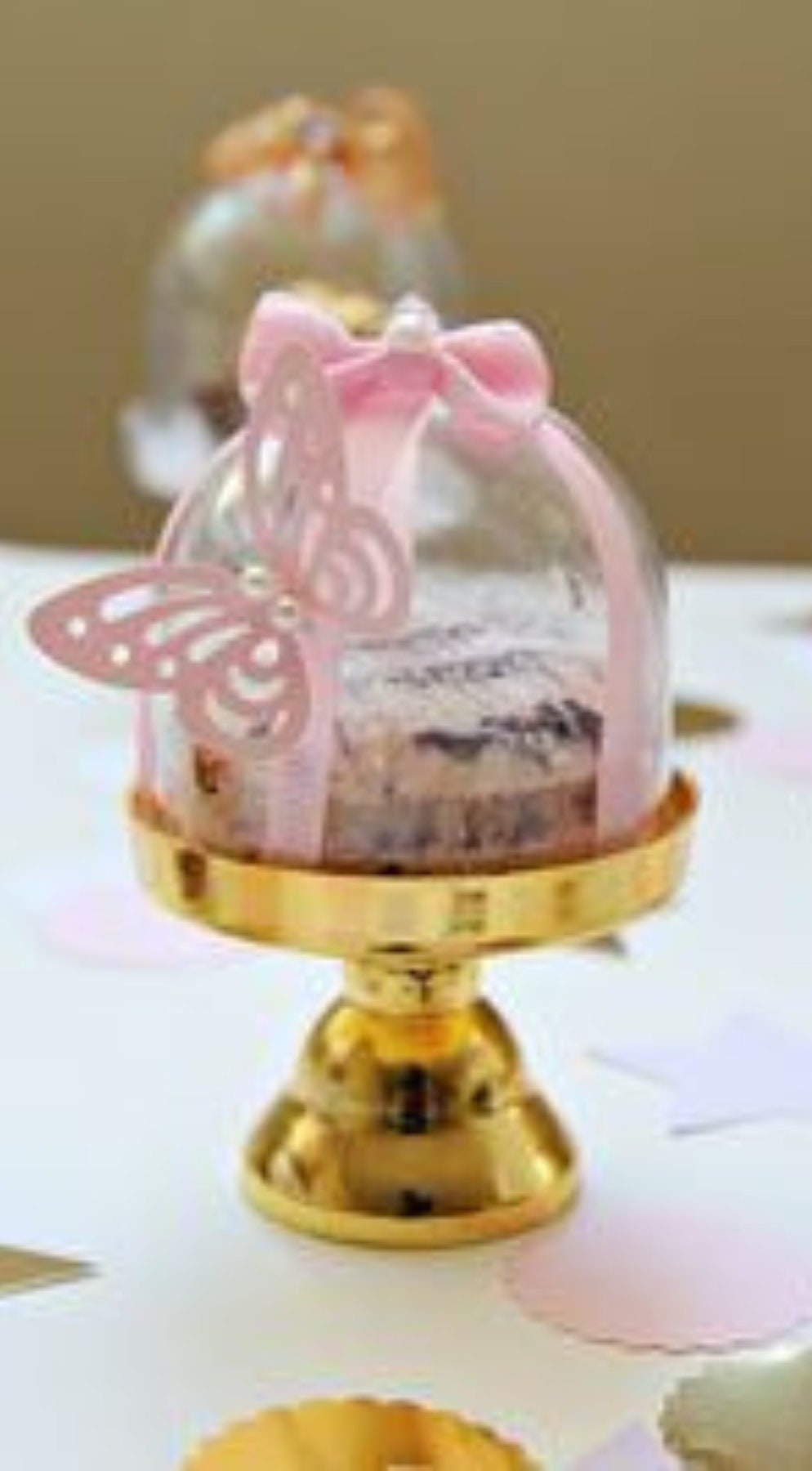 75 Personalized Mini Cake Stand Plastic Box Favors - Set on sale of 75