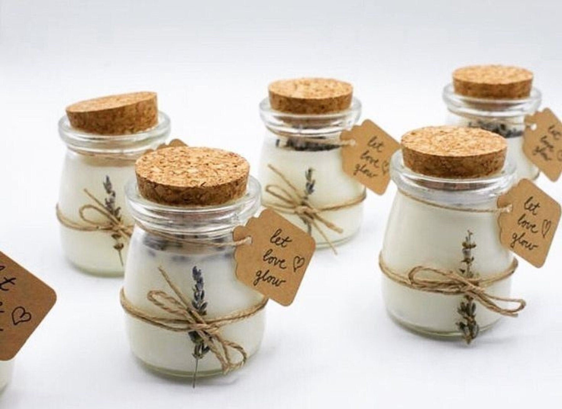 Mini Yogurt Jars 30 Pack 7 oz Glass Favor Pudding Jar with Cork Lids Containers