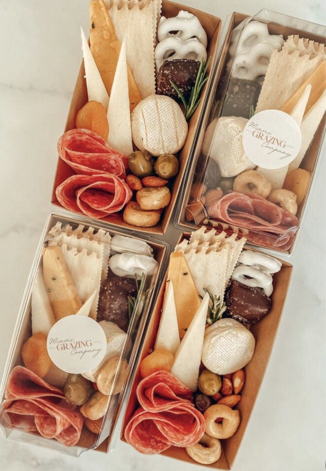 Charcuterie Grazing Box with Mini Forks - Perfect for Events & Favors -  Cheese & Dessert Display - Wedding Catering - Grazing Boards Near Me