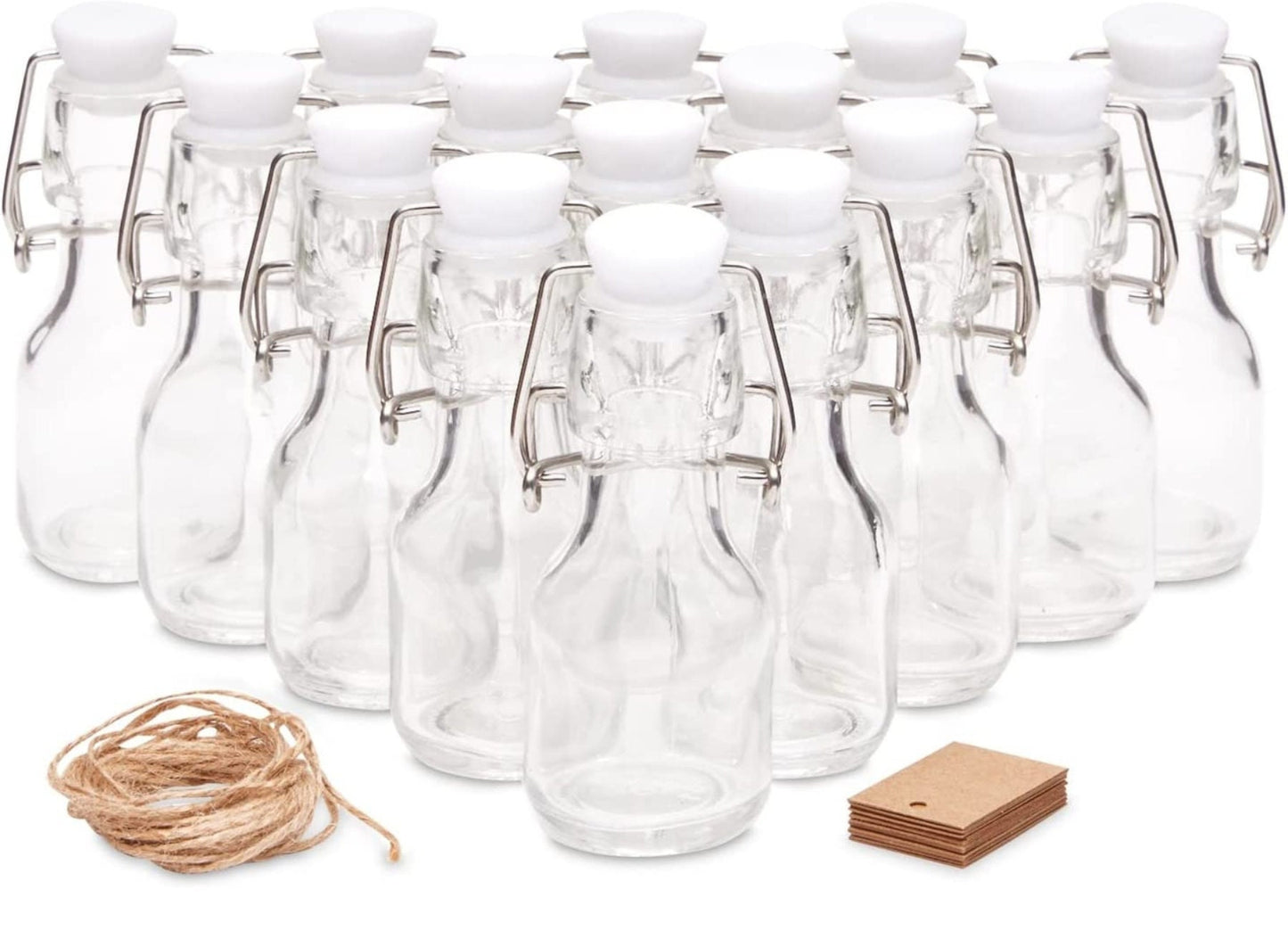 Mini Swing Top Glass Favor Bottles with Lids