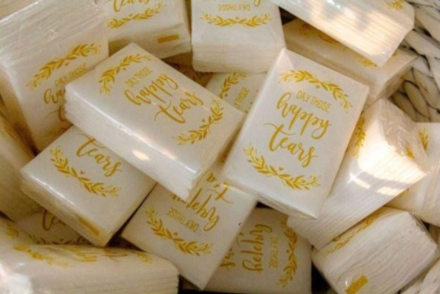 Wedding Tissues Packs for Guests Dry Those Happy Tears