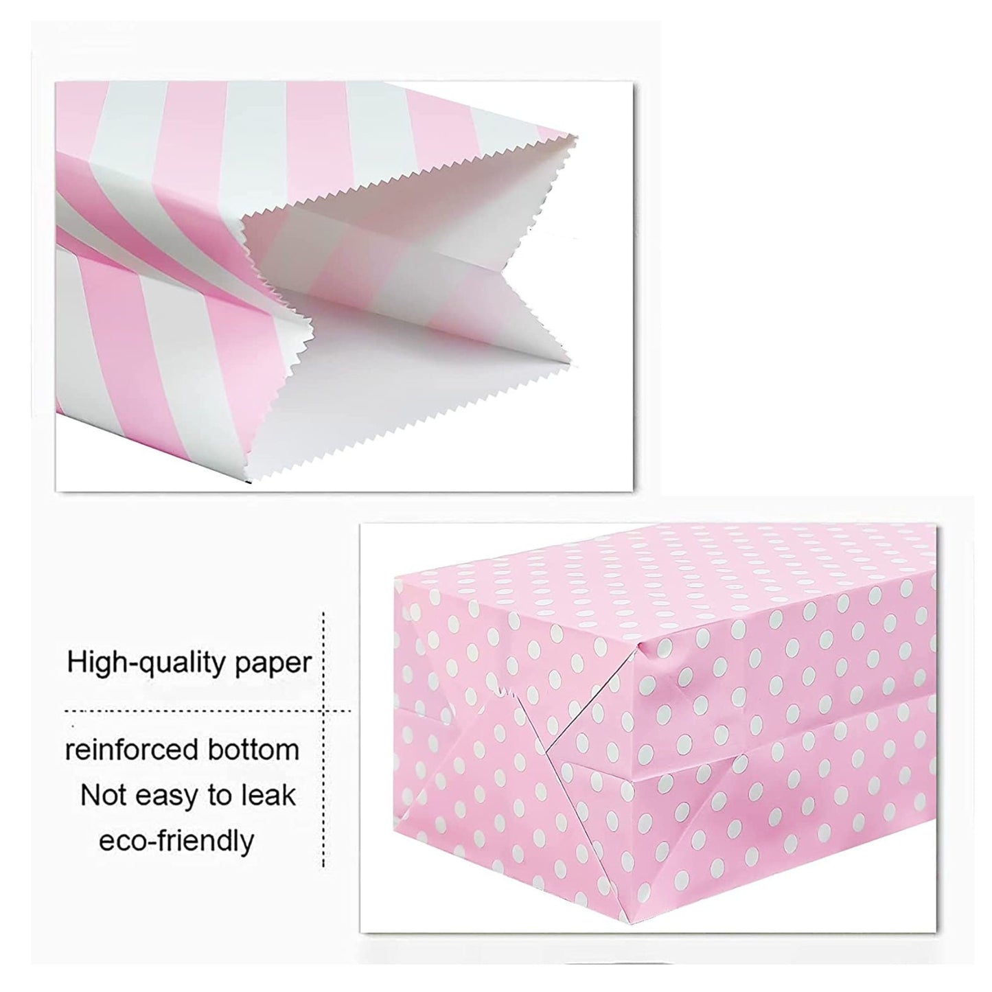 Striped and Polka Dot Paper Bags Treat Bags