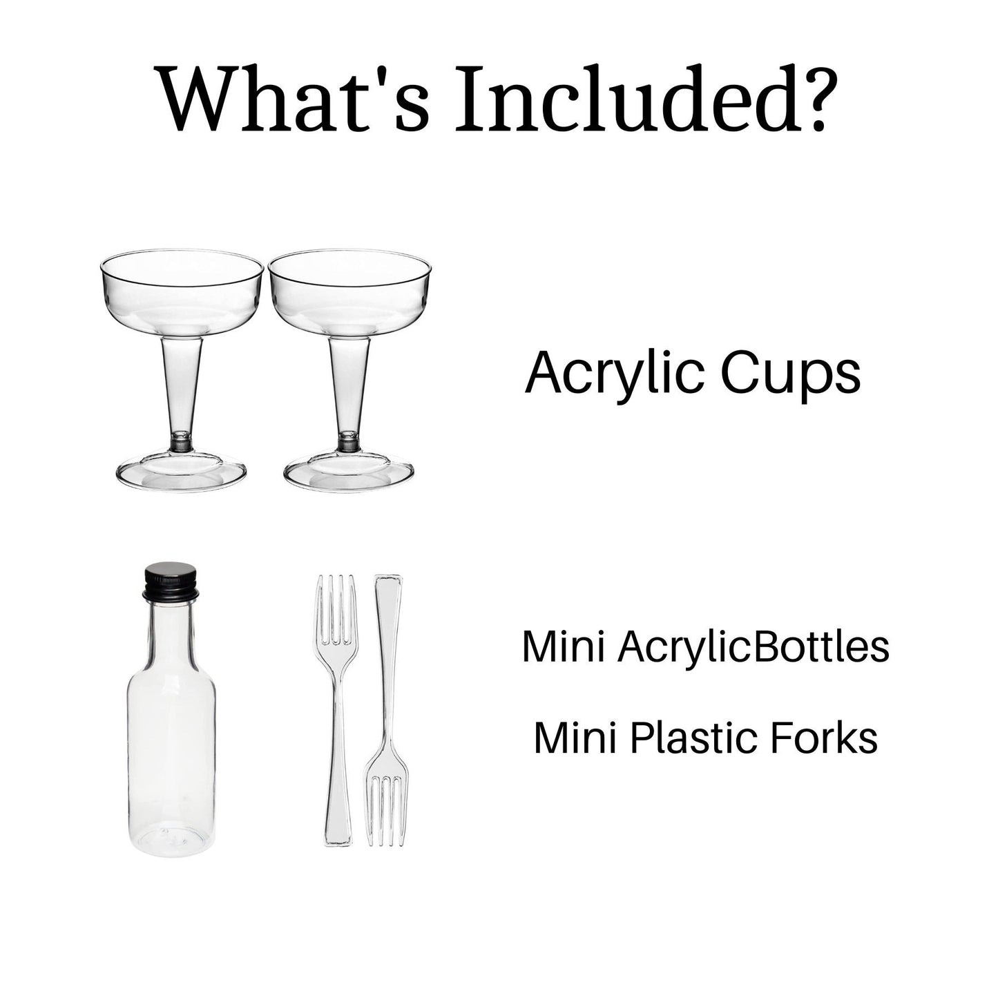 Salad Appetizer Cups and Dressing Bottle Set