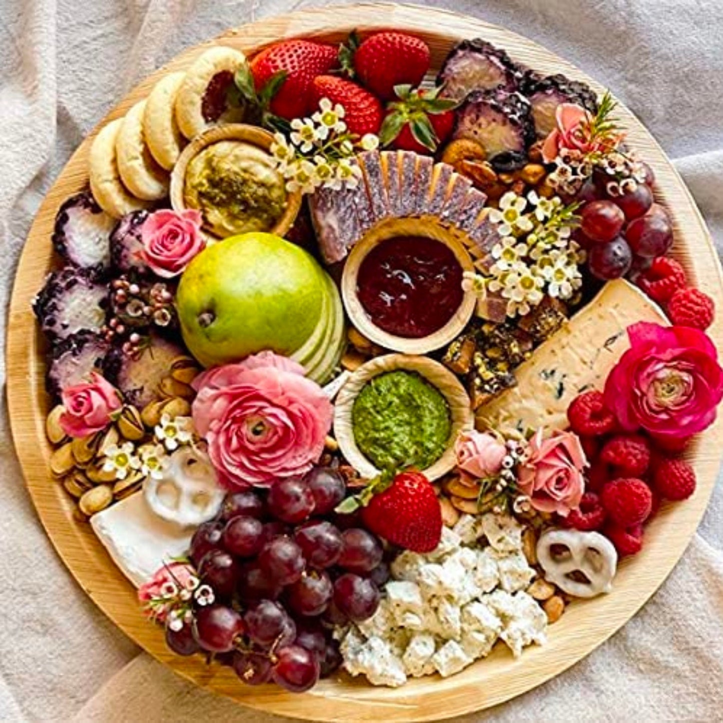 Round Charcuterie Bamboo Trays